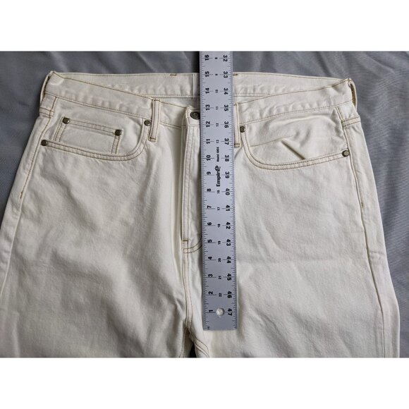 Gap x Ami Paris Alexandre Mattiussi Jeans Beige Denim Cotton Mens Size 36X34 - Picture 10 of 12